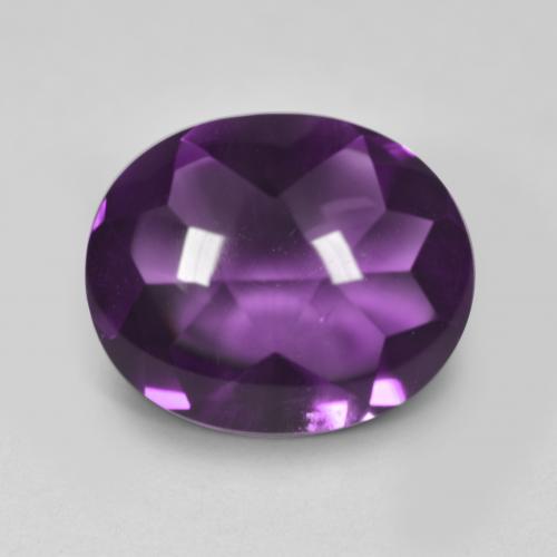 Темно-фиолетовый Аметист Камень - 4.1ct Форма Овал огранка Buff-Top (ID: 571289)