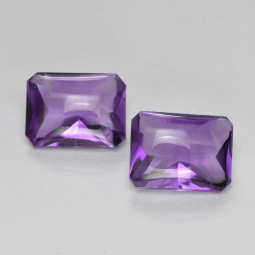 Violeta claro medio Amatista Gema - 1.3ct Buff-top octagonal (ID: 571417)