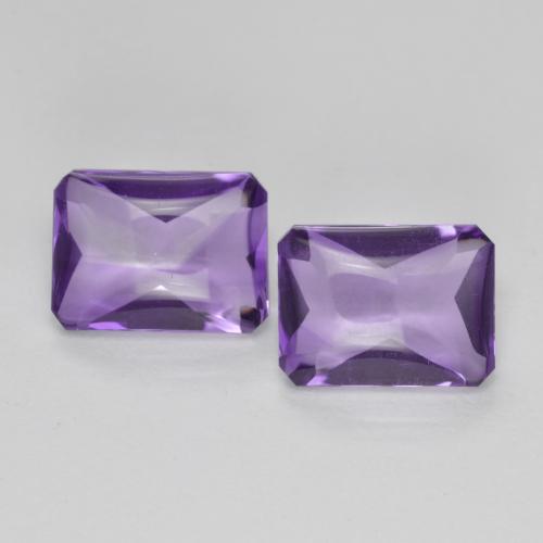 Violet moyen Améthyste gemme - 1.3ct Buff-Top octogone (ID: 571428)