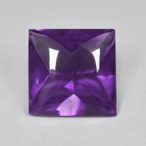 Medium Violet Amethyst Gem - 3.1ct Square Buff-Top (ID: 571441)