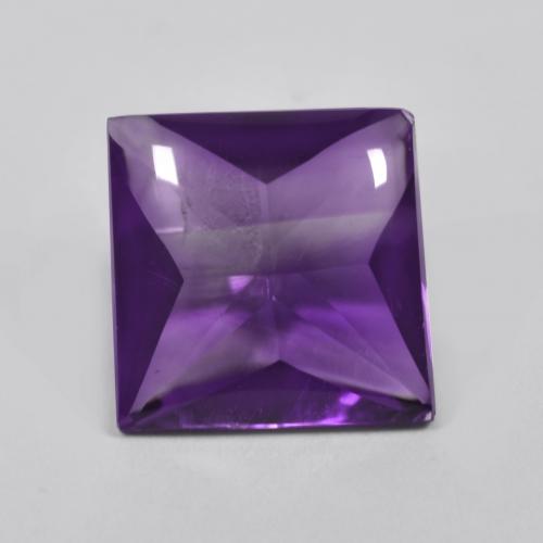 Medium Violet Amethyst Gem - 2.8ct Square Buff-Top (ID: 571444)