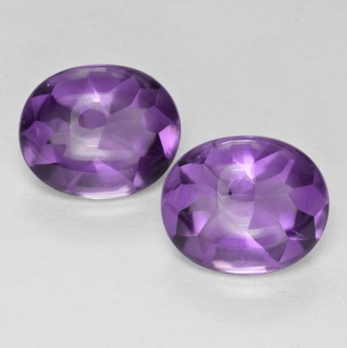 Medium Violet Amethyst Gem - 4.9ct Oval Buff-Top (ID: 571463)