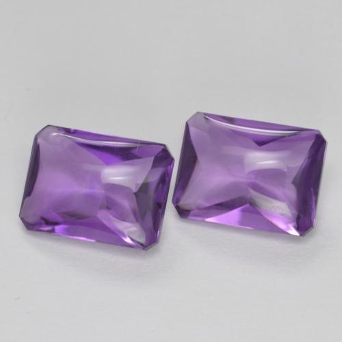 Medium-Light Violet Amethyst Gem - 1.4ct Octagon Buff-Top (ID: 571466)