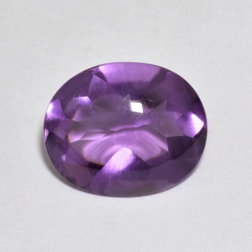 Medium Violet Amethyst Gem - 4.2ct Oval Buff-Top (ID: 571476)