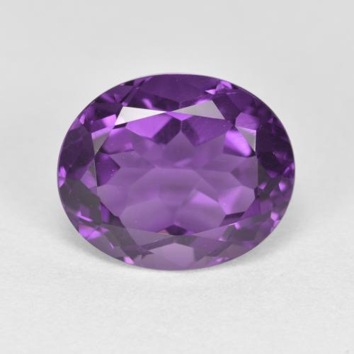 Intense Violet Аметист Камень - 3.4ct Фасетный Овал (ID: 571897)