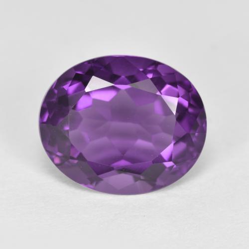 Medium-Dark Violet Аметист Камень - 3.5ct Фасетный Овал (ID: 571903)