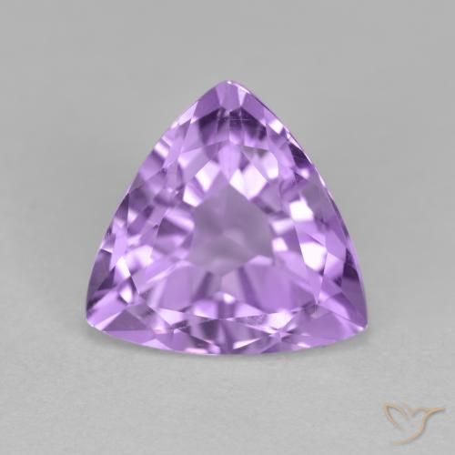 2.98ct Natural Medium Violet Amethyst, Trillion, VS