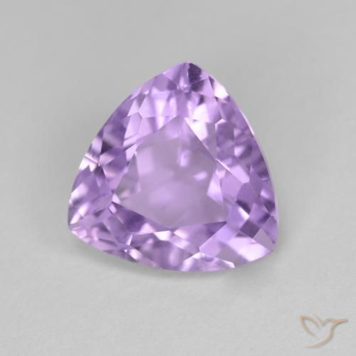 2.90 ct Violet Amethyst Stone, Natural Amethyst in Trillion Facet Shape for Sale