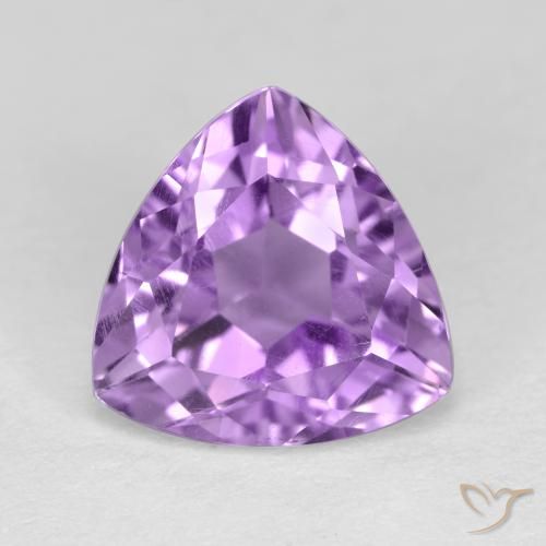 3.13ct Natural Medium Purplish Violet Amethyst, Trillion, VS