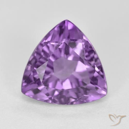 2.94ct Natural Deep Purplish Violet Amethyst, Trillion, VS