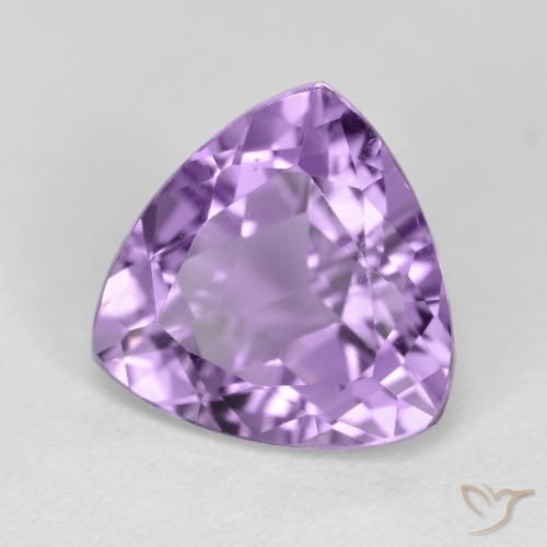 2.91 ct Violet Amethyst Stone, Natural Amethyst in Trillion Facet Shape for Sale