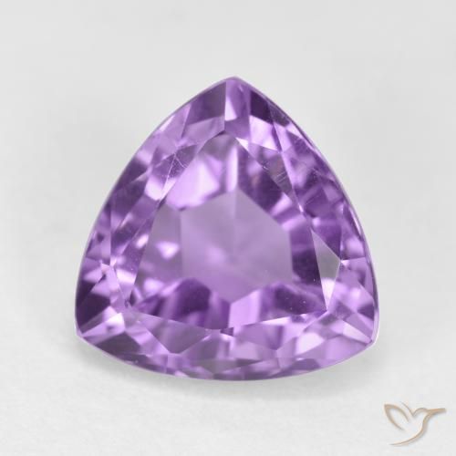 Розовато-фиолетовый Аметист Камень - 3.2ct Огранка Триллион Фасетная (ID: 572283)