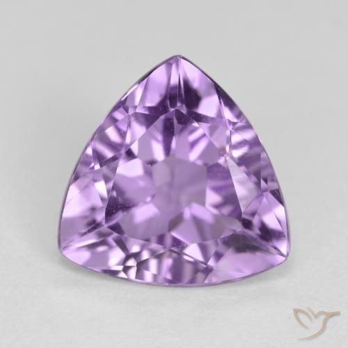 2.64 ct Violet Amethyst Gemstone, Amethyst Gem in Trillion Facet Shape for Sale.