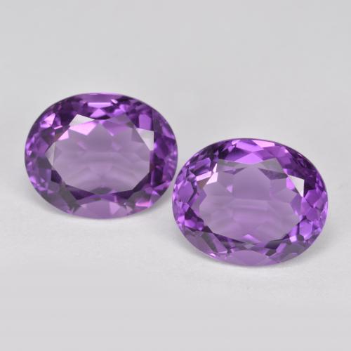Vivid Violet Amethyst Gem - 3.5ct Oval Facet (ID: 572323)