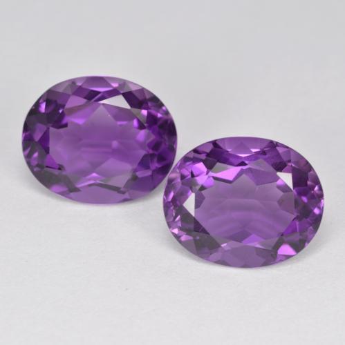 Medium Violet Аметист Камень - 3.4ct Фасетный Овал (ID: 572325)