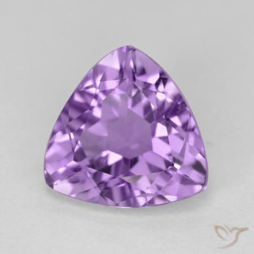 2.65ct Natural Medium Violet Amethyst, Trillion, VS