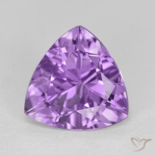 2.88ct Natural Medium Violet Amethyst, Trillion, VS