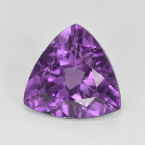 Lebhaftes Violett Amethyst Edelstein - 2.8ct Trillantschliff (ID: 572442)