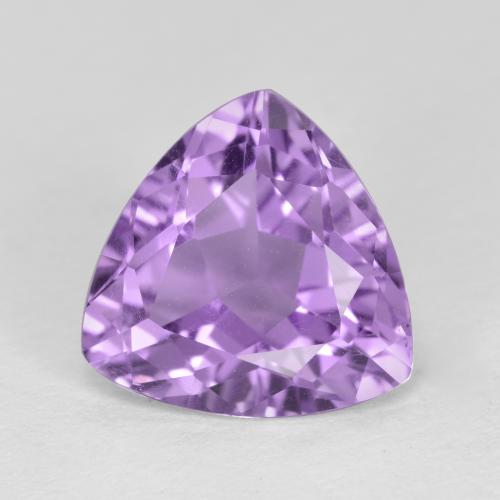 ピンクがかったバイオレット アメジスト 宝石 - 2.9ct トリリオンファセット (ID: 572445)
