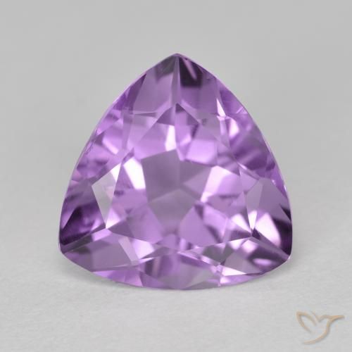 2.65ct Natural Deep Purplish Violet Amethyst, Trillion, VS