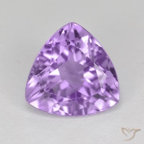 Amatista Violeta Trillón de 10,1 x 10mm de Brasil, peso de 3.06 ct, piedra preciosa natural No tratado en VS Clarity, Amatista Forma trillón de 1 pieza - Color: Violeta rosado, dureza Mohs de 7 Adecuado para joyas de uso diario, Desbloquea Crown Chakra, Photo A