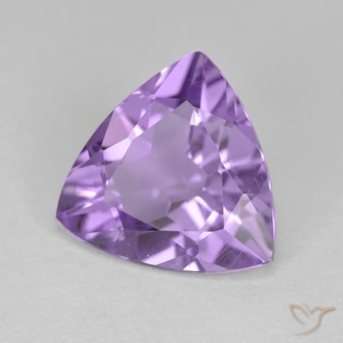 2.30 ct Violet Amethyst Stone, Natural Amethyst in Trillion Facet Shape for Sale