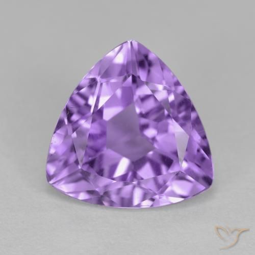 2.87ct Natural Deep Violet Amethyst, Trillion, VS