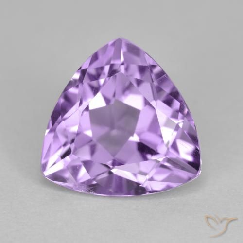 3.06ct Natural Medium Violet Amethyst, Trillion, VS