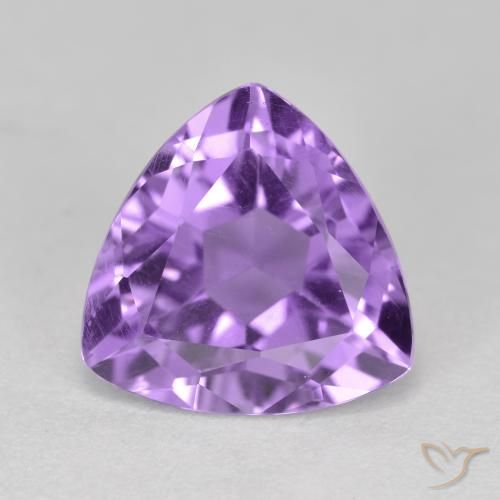 3.07 ct Trillion Cut Amethyst, 10 x 10 mm From Brazil, Photo A