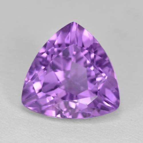 10 x 9,9mm violetter Amethyst im Trillantschliff aus Brasilien, Gewicht 2,83 ct, Garantiert echter Edelstein in VS Reinheit, 1 Stück Amethyst - die Farbe ist Tiefviolett, Mohs-Härte von 7 Geeignet für den täglichen Gebrauch im Schmuck, Mittwoch Edelstein, Photo A