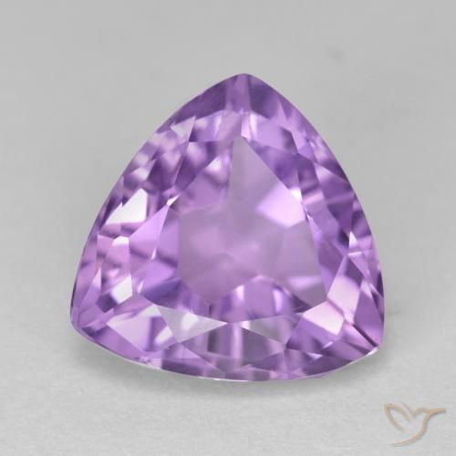 3.10ct Natural Medium Violet Amethyst, Trillion, VS