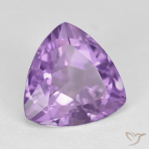 3.00 ct Violet Amethyst Stone, Natural Amethyst in Trillion Facet Shape for Sale