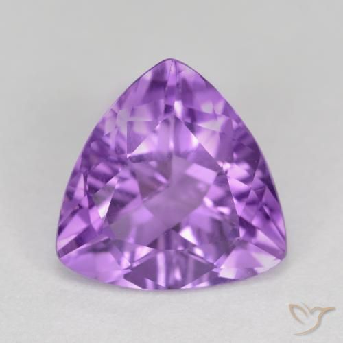 2.61ct Natural Medium-Dark Violet Amethyst, Trillion, VS