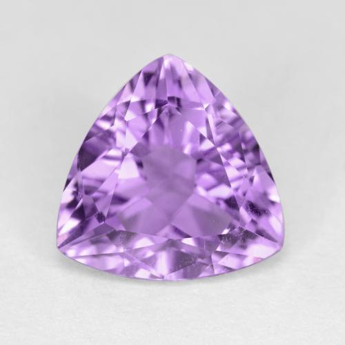 10,1 x 10mm trillionenschliff violetter Amethyst aus Brasilien, Gewicht 2,82 ct, 1 Stück Amethyst - Farbe: Mittelviolett, natürlicher Edelstein in VS Reinheit, Mohs-Härte von 7 Geeignet für den täglichen Gebrauch im Schmuck, Symbolisiert Beruhigung, Photo A