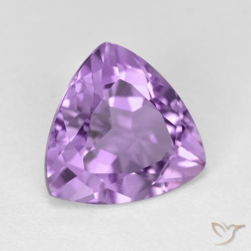 2.78 ct Violet Amethyst Stone, Natural Amethyst in Trillion Facet Shape for Sale