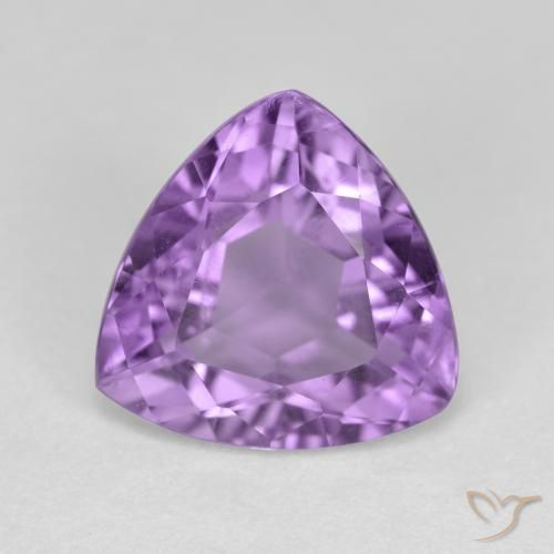 2.89ct Natural Pinkish Violet Amethyst, Trillion, VS