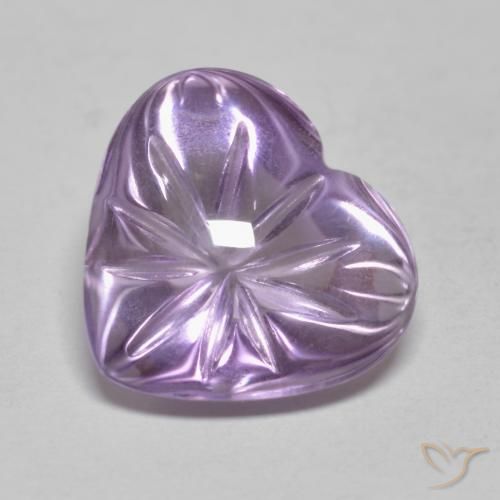 5.71ct Natural Medium Violet Amethyst, Heart, Transparent
