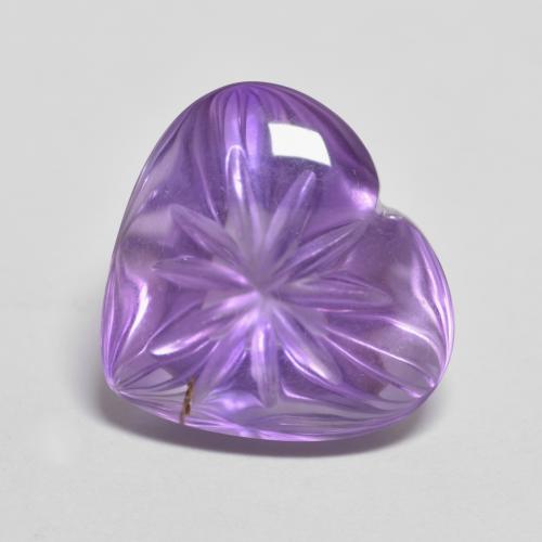 Ametista viola taglio cuore da 7,57 ct dal Brasile, dimensione 13,8 x 12,6mm, pietra preziosa naturale non trattati , purezza Transparent, Ametista Cuore inciso da 1 pz, durezza Mohs di 7 adatto per gioielli da indossare ogni giorno, Simboleggia calmante e lenitivo, Photo A