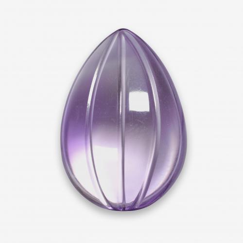 Medium Violet Amethyst Gem - 9.1ct Carved Pear (ID: 573261)