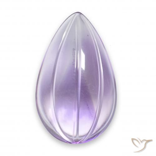 7.48ct Natural Medium-Light Violet Amethyst, Pear Shape, Transparent