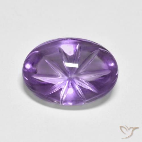 4.94ct Natural Deep Iris Violet Amethyst, Oval, Transparent