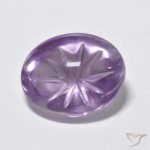 6.51ct Natural Medium Violet Amethyst, Oval, Transparent
