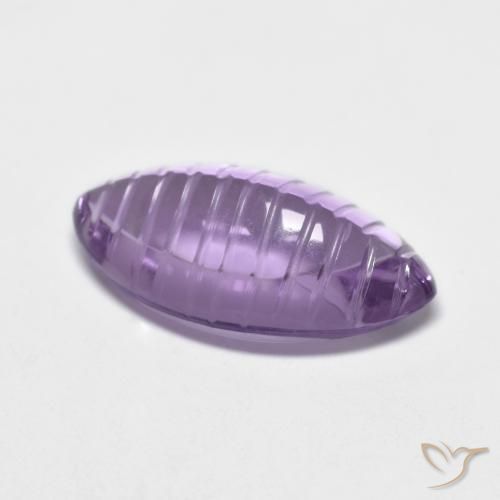 Amethyst Gemstone in 16.9 x 9.3 mm Size for Sale, Amethyst Stone in Medium Violet Color