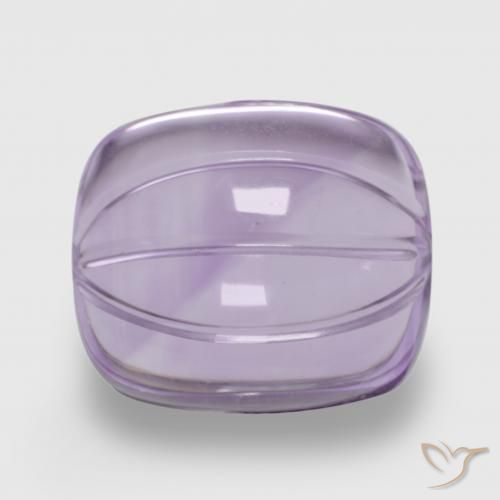 10.19 ct Violet Amethyst Stone, Natural Amethyst in Carved Cushion Shape for Sale