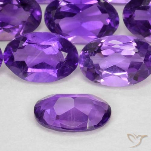 Amethyst Gemstones in 6 x 4 mm (calibrated) Size for Sale, Amethyst Stones in Vivid Violet Color