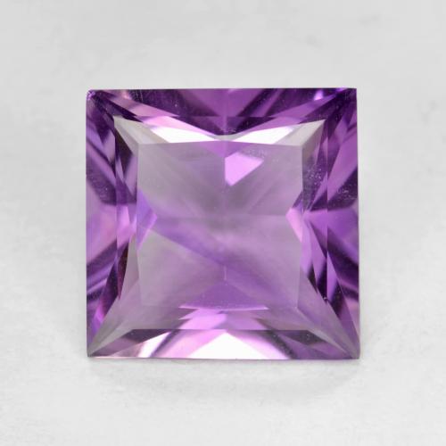 Medium Purplish Violet Amethyst Gem - 3.5ct Princess-Cut (ID: 584157)