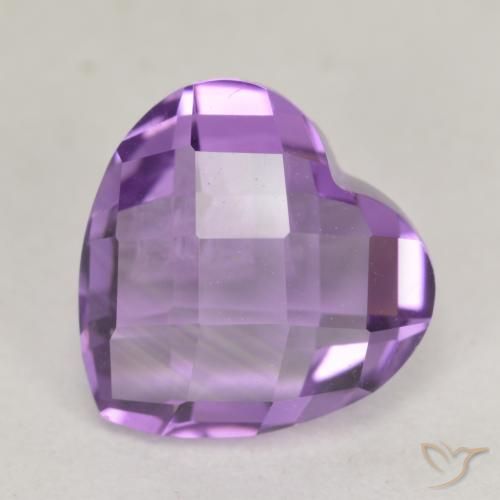3.53ct Natural Pinkish Violet Amethyst, Heart, VS
