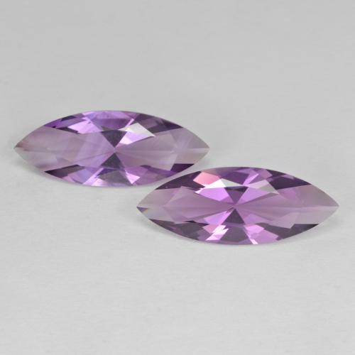Medium-Dark Purple Amethyst Gem - 2.8ct Marquise Facet (ID: 586781)