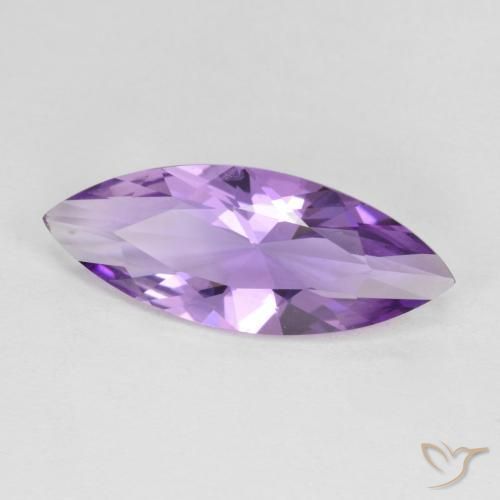 2.75 ct Violet Amethyst Stone, Natural Amethyst in Marquise Facet Shape for Sale