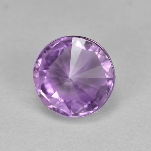 Violeta púrpura intenso Amatista Gema - 1.1ct Corte rosa circular (ambos lados) (ID: 587124)